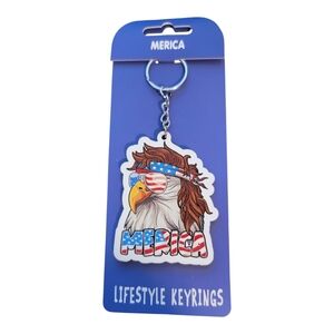 Lifestyle Eagle Freedon MERICA Keychain‎